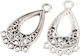 Metallic Pendant Motif for Jewelry 2.8x1.5cm. Set 20pcs