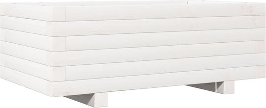 vidaXL Ζαρντινιέρα Ξύλινη Λευκή 70x40x26.5εκ.