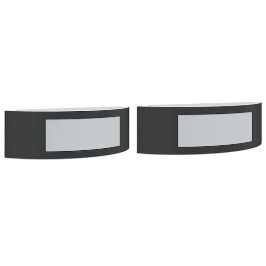 vidaXL Lumină de exterior montată pe perete E27 IP44 31.5x9x10εκ.