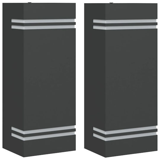 vidaXL Lumină de exterior montată pe perete GU10 IP44 9.5x7.5x24εκ.