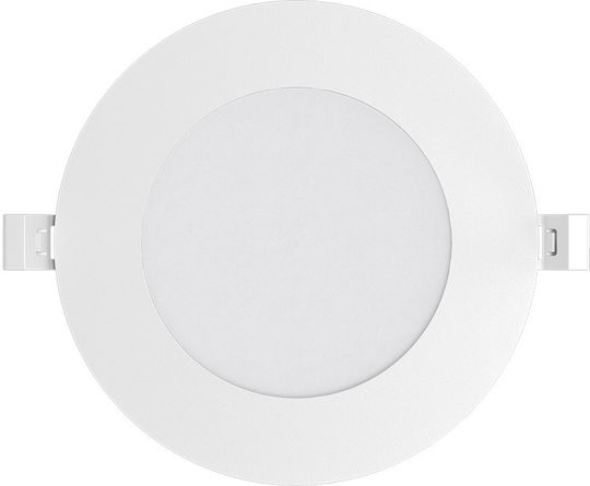 Braytron Στρογγυλό LED Panel 9W με Ψυχρό Λευκό Φως 6500K