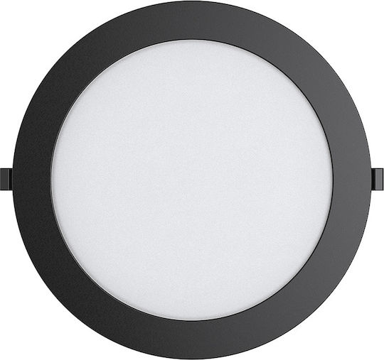 Braytron Στρογγυλό Χωνευτό LED Panel 18W με Θερμό Λευκό Φως 3000K