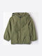 Kids' Casual Jacket Windproof with Hood Green