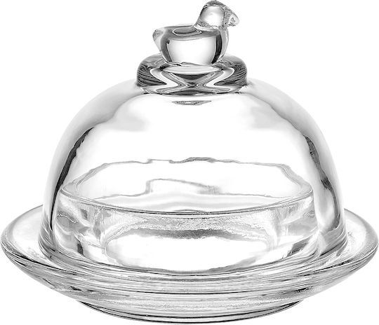 Palma Emporio Φοντανιέρα Γυάλινη με Καπάκι 9.2x7.7cm Διάφανη