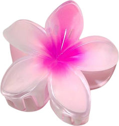 Hair Clip with Flower Pink 1pcs