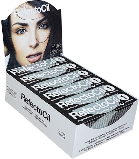 Set vopsea pentru sprâncene și gene, set negru, 12 bucăți, Refectocil