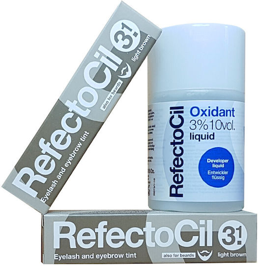 Kit de vopsea pentru sprâncene Light Brown Refectocil