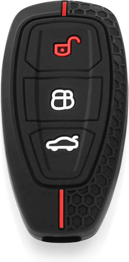 Car Key Cover Case made of with 3 Buttons for Ford in Black Color