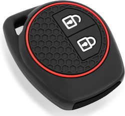 Car Key Cover Case made of with 2 Buttons for Suzuki in Black Color