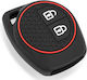 Car Key Cover Case made of with 2 Buttons for Suzuki in Black Color