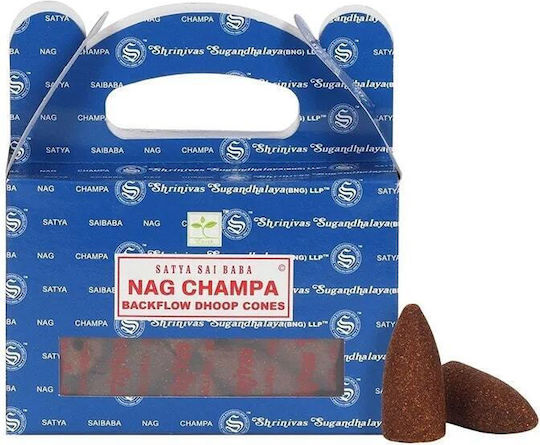 Nag Champa Satya Backflow Incense Cones 24pcs