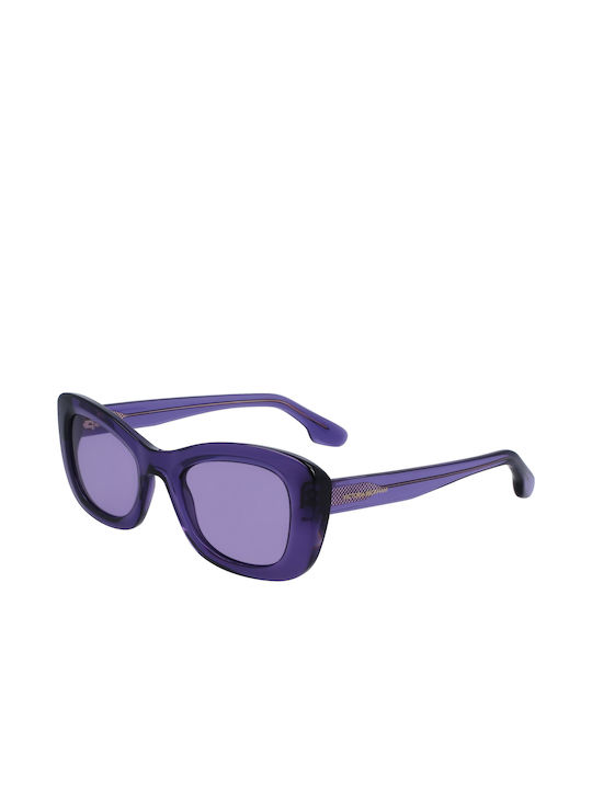 Victoria Beckham Women's Sunglasses with Purple Plastic Frame and Purple Lens VB657S 51