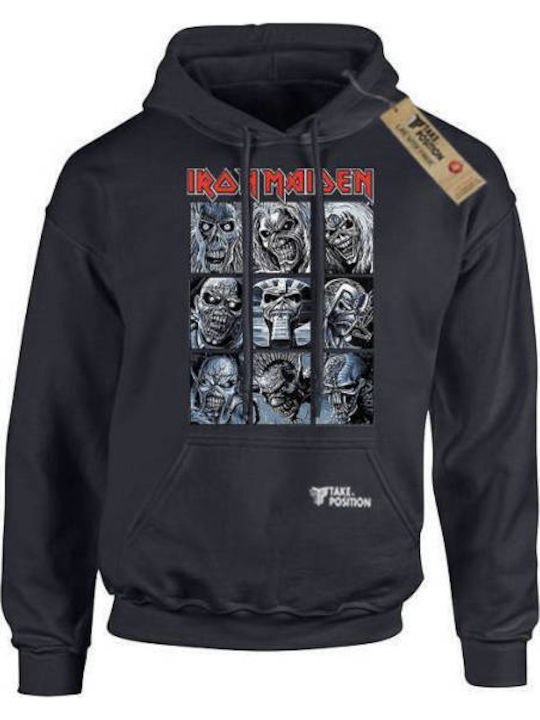 Суичър с качулка Takeposition H-cool Iron Maiden Beast Черен 907-7508b-02