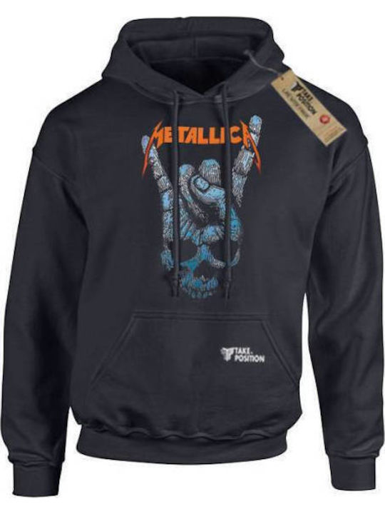 Tricouri cu logo imprimat cu glugă Takeposition H-cool Metallica negru 907-7528b-02
