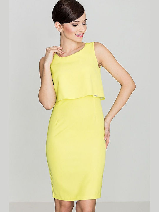 Lenitif Mini Evening Dress Yellow