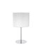 Led7 Metal Table Lamp for Socket E14 with White Shade and Base