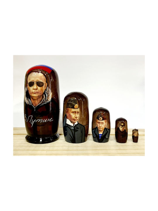 Wooden Decorative Miniature Putin 10cm 5pcs