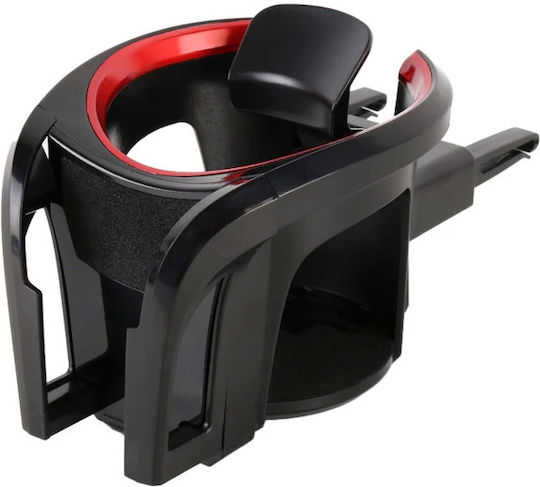 Car Cup Holder with Mobile Mount 1 Position for AC Vents in Black Color