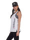 Body Action 041125 Women's Athletic Blouse Sleeveless White