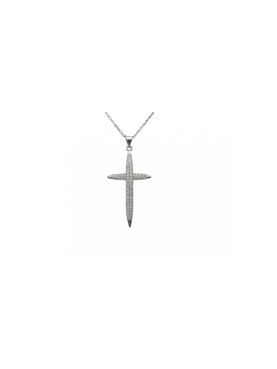 Kreuz aus Stahl mit Kette