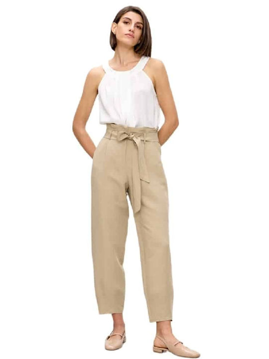 Passager Women's Fabric Trousers Beige