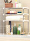 Uncle George Floor Bathroom Shelf Metallic 60x25x65cm Black