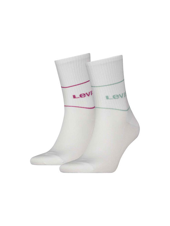 Levi's Cut Logo Socken Weiß 2Pack