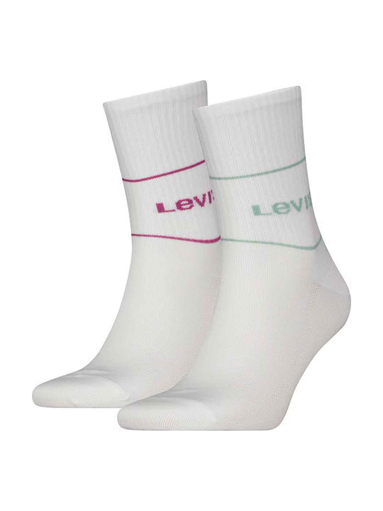 Levi's Cut Logo Socken Weiß 2Pack