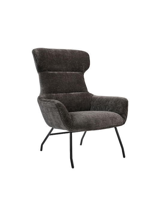 Josephine Armchair with Footstool Gray 84x89x109cm