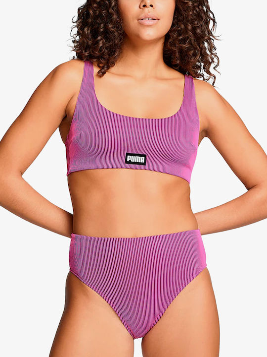 Puma Bikini Slip High Waist Pink/black