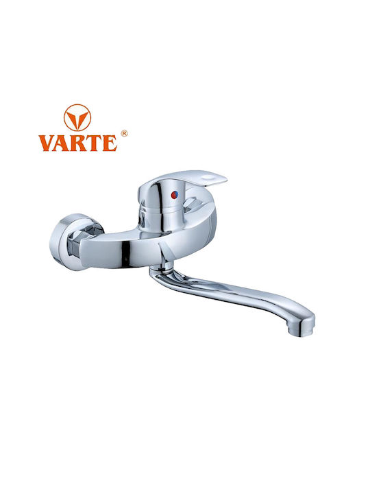 Varte Kitchen Faucet Wall Silver