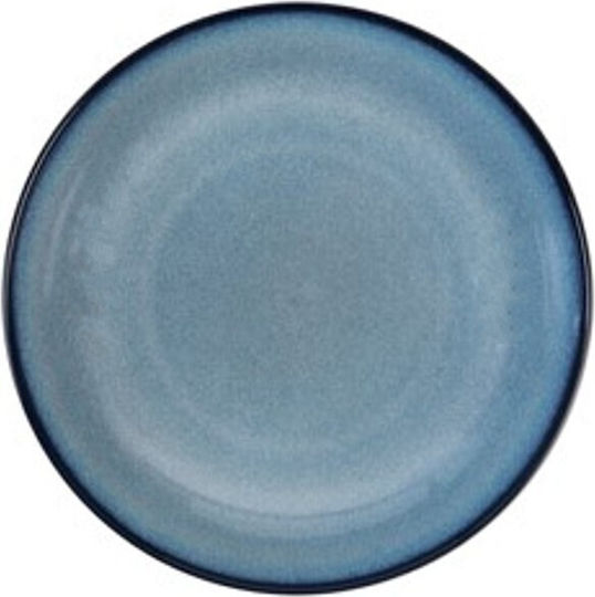 Cryspo Trio Plate Soup Ceramic Blue with Diameter 23cm