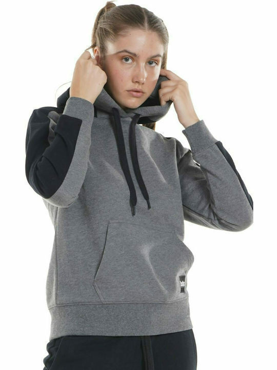 Body Action Women's Hooded Fleece Sweatshirt Mel Grey