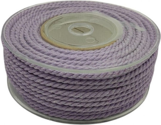 Κορδόνι Βαμβακερό Λιλά 4mm x 10m