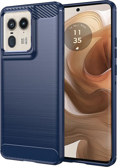 Techsuit Carbon Задна корица Силикон Син (Motorola Edge 50 Ultra - Motorola)