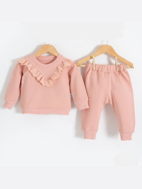 Trendy Shop Kids Sweatpants Set Rose