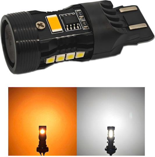 Lampen Auto W21/5W LED 5500K Kaltes Weiß 12V 1Stück