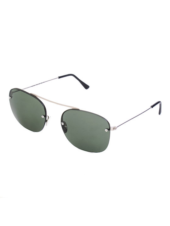 L.G.R. Sunglasses with Gold Metal Frame and Green Mirror Lens MAASA-BLACK01