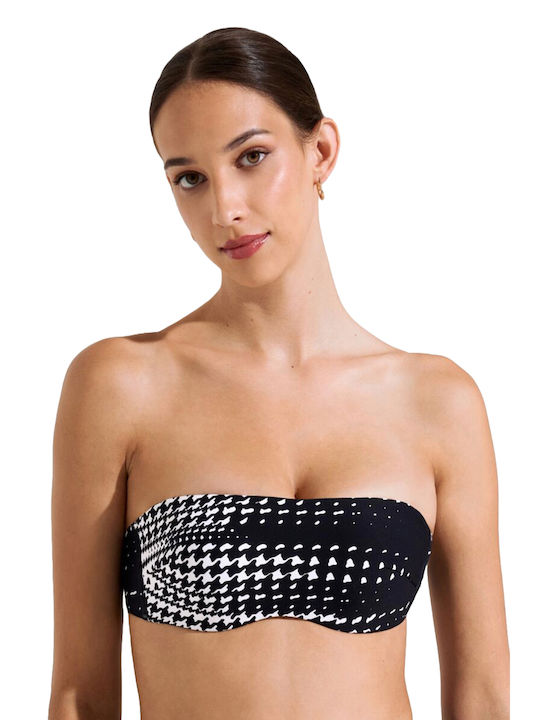 Lisca Strapless Bikini Top με Ενίσχυση Μαύρο