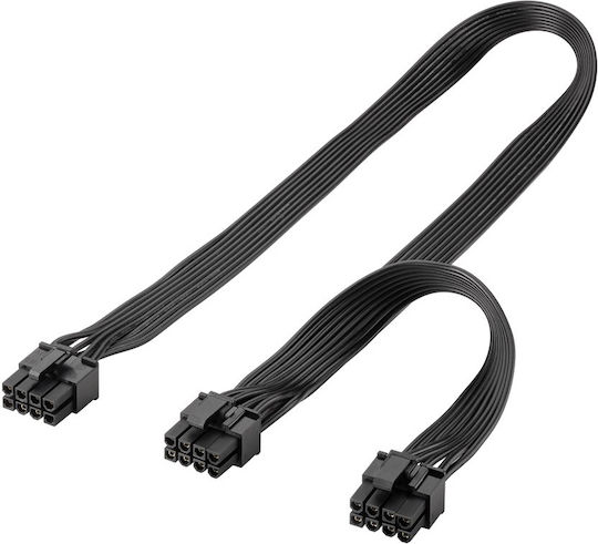Cablu Goobay 8 Pin 2x 6+2 Pin PCIe 59714 23cm Negru – 59714 – Id 116241