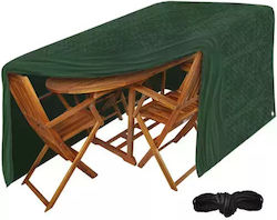 Ruhhy Waterproof Protective Dining Table Cover 100x180x240 cm In Green Color