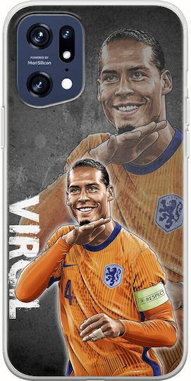 Евро 2024 Virgil Van Dijk Oppo Find X5 Pro 5g гъвкав калъф от прозрачен силикон за мобилен телефон
