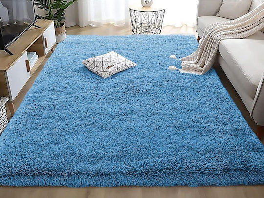 Covor Antiderapant Rectangular Albastru Petrol 200x290cm