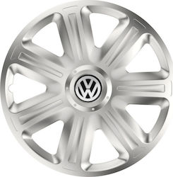 Versaco Автомобилни Чаши 14" с Марка Фолксваген 4 Бройки Сребрист TSE-0198 Versaco Автомобилни Чаши 14" с Марка Фолксваген 4 Бройки Сребрист TSE-0198