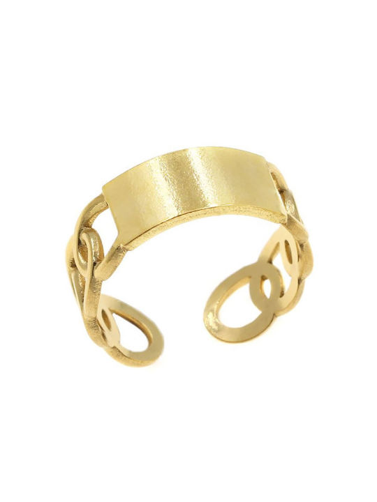 Women's Gold Plated Steel Ring