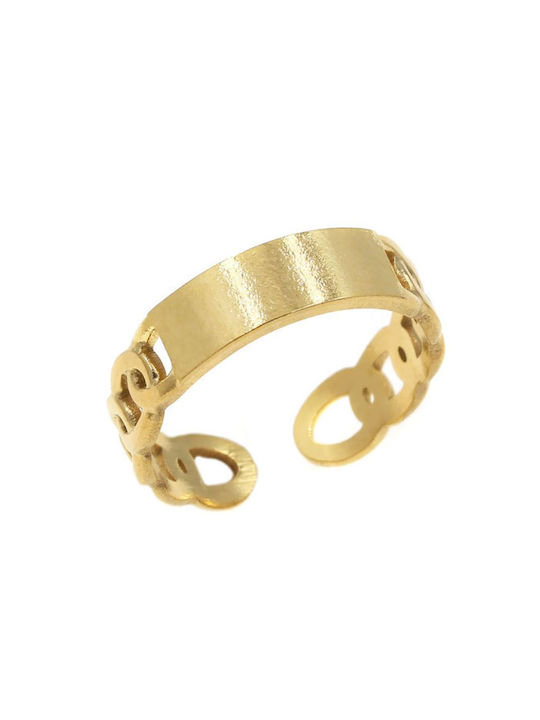 Women's Ring from Steel Gold Plated