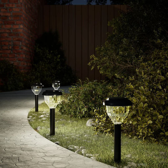 vidaXL Set of 4 Solar Lights Warm White with Photocell IP44 10.5cmx37cmcm