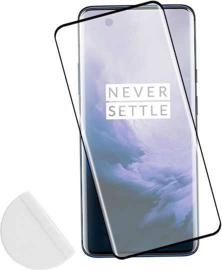 Idol 1991 3D 0.3mm Adeziv complet Full Face Tempered Glass Negru (OnePlus 7 Pro)