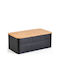 Marva Metallic Bread Box Black 33x18x12cm