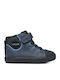 B Gisli Kids Sneakers High with Scratch Navy Blue